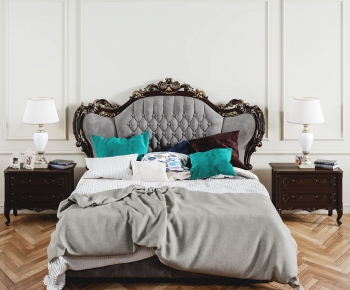European Style French Style Double Bed-ID:990659005