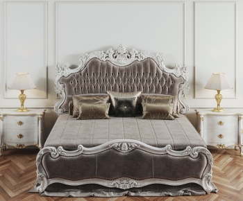 European Style French Style Double Bed-ID:524970056