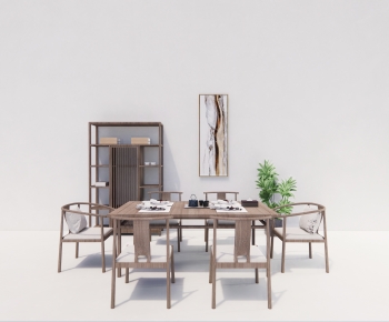 New Chinese Style Dining Table And Chairs-ID:658931025