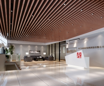 Modern Office Reception Desk-ID:491862067