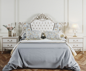 European Style French Style Double Bed-ID:637824064