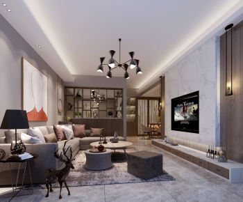 Modern A Living Room-ID:983171948