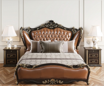 European Style French Style Double Bed-ID:690372944