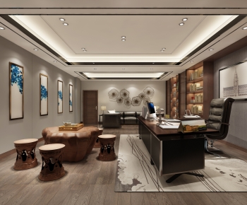 New Chinese Style Manager's Office-ID:347623118
