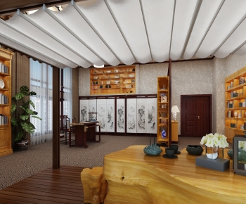 New Chinese Style Manager's Office-ID:128926993