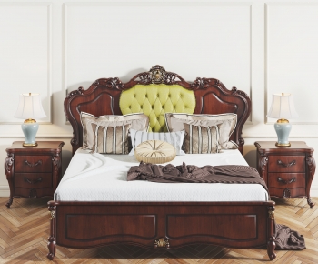 European Style French Style Double Bed-ID:683810002
