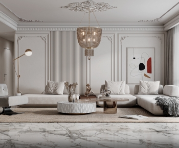 French Style A Living Room-ID:180807111