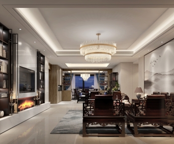 Chinese Style A Living Room-ID:975498915