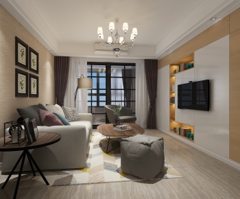 Modern A Living Room-ID:487576017