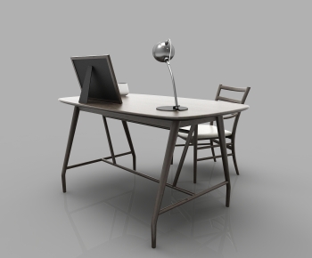 Industrial Style Computer Desk And Chair-ID:149152993