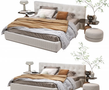 Modern Double Bed-ID:131364113