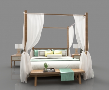 Southeast Asian Style Double Bed-ID:147866011