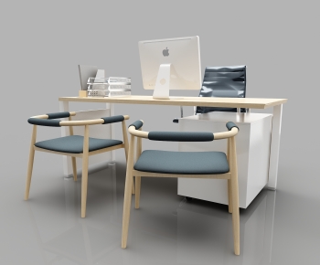 Modern Computer Desk And Chair-ID:856960064