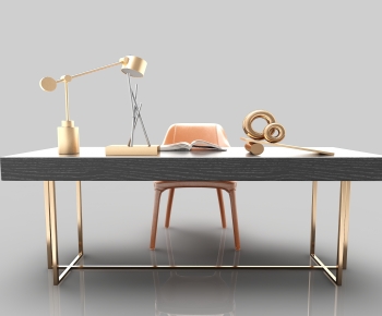 Nordic Style Computer Desk And Chair-ID:966344123