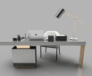Modern Computer Desk And Chair-ID:574071888