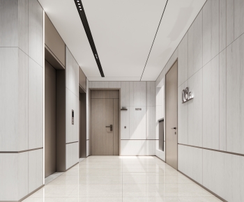 Modern Office Elevator Hall-ID:857460983