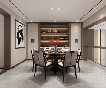 New Chinese Style Dining Room-ID:741810086