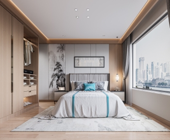 New Chinese Style Bedroom-ID:742029919