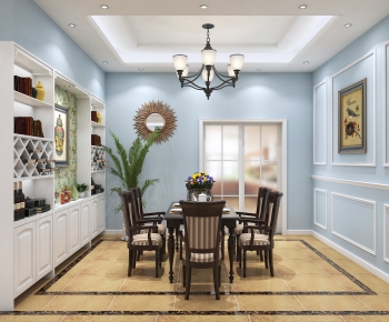 American Style Dining Room-ID:666757115