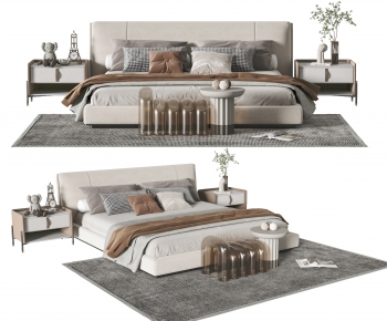 Modern Double Bed-ID:354370129