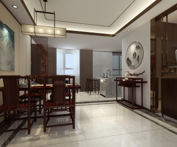 New Chinese Style Dining Room-ID:934331891