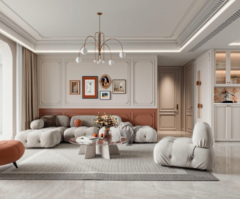 French Style A Living Room-ID:668297058