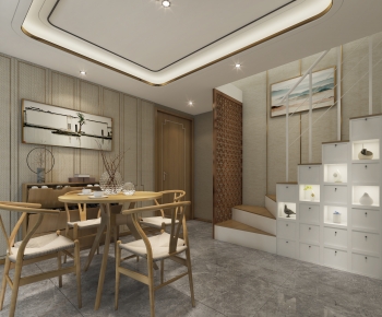 New Chinese Style Dining Room-ID:616071946
