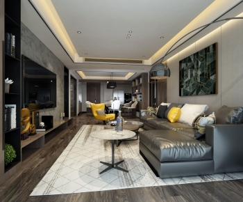 Modern A Living Room-ID:807435999