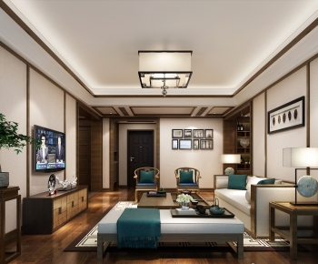 Chinese Style A Living Room-ID:326477055
