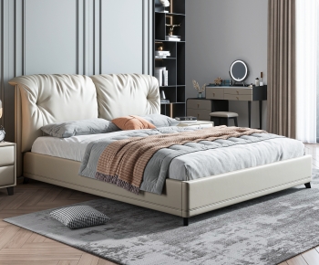 Modern Double Bed-ID:559380055