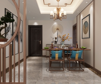 New Chinese Style Dining Room-ID:399245022