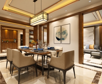 New Chinese Style Dining Room-ID:398987054