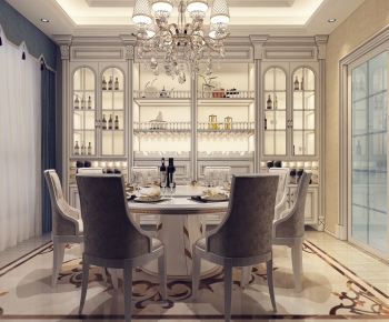 Simple European Style Dining Room-ID:165797005