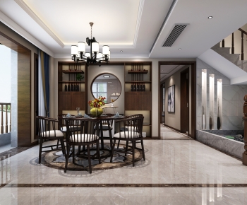 New Chinese Style Dining Room-ID:644949913