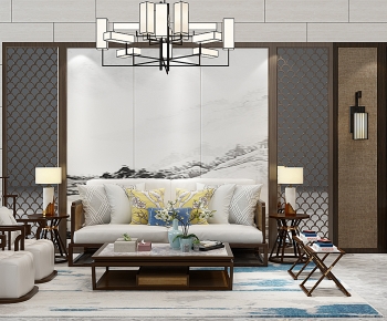 New Chinese Style Sofa Combination-ID:822513102