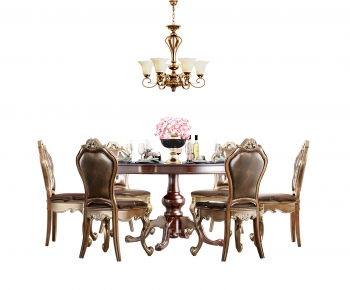 American Style Dining Table And Chairs-ID:999583964