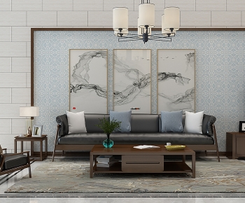 New Chinese Style Sofa Combination-ID:780931955