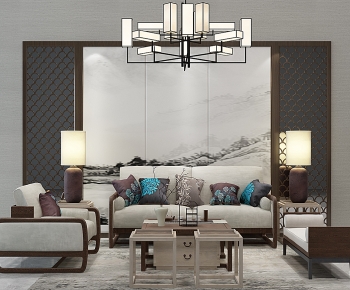 New Chinese Style Sofa Combination-ID:612520932