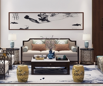 New Chinese Style Sofa Combination-ID:210490251