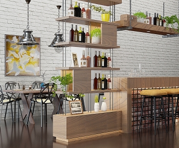 Industrial Style Wine Cabinet-ID:375977994