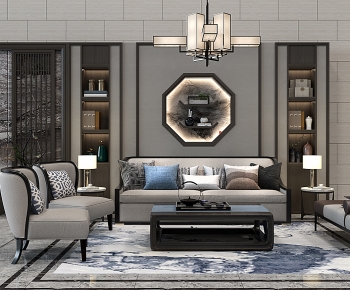 New Chinese Style Sofa Combination-ID:760688073
