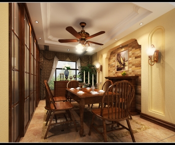 American Style Dining Room-ID:203475953