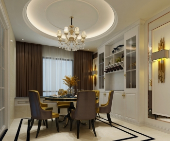 Simple European Style Dining Room-ID:770600082
