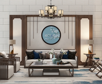 New Chinese Style Sofa Combination-ID:362695933