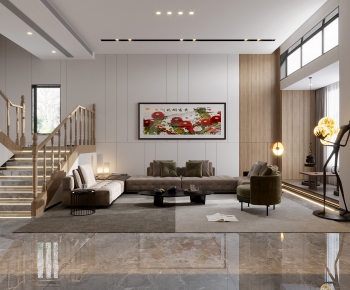 Modern A Living Room-ID:384962081