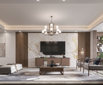 New Chinese Style A Living Room-ID:565187939