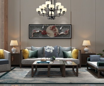 New Chinese Style Sofa Combination-ID:810575962