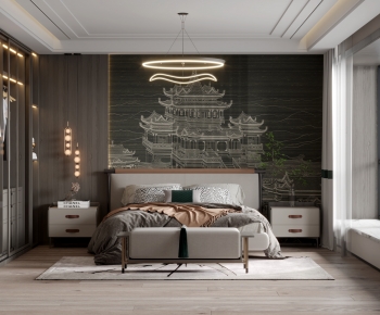 New Chinese Style Bedroom-ID:991198068