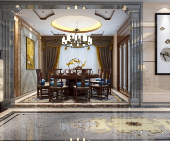 New Chinese Style Dining Room-ID:577673914