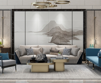 New Chinese Style Sofa Combination-ID:941462996